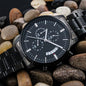 Black Stailnless Steel Cronograph Watch Personalized With Custom Engraving
