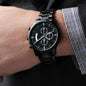 Black Stailnless Steel Cronograph Watch Personalized With Custom Engraving