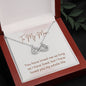 Necklace for Mom Personalized Gift. Infinity Hearts White Gold Or Yellow Gold Finish