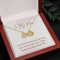 Necklace for Mom Personalized Gift. Infinity Hearts White Gold Or Yellow Gold Finish