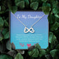 Infinity Necklace For Your Daughter 14k White Gold or 18k Yellow Gold Finish