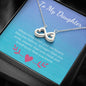 Infinity Necklace For Your Daughter 14k White Gold or 18k Yellow Gold Finish