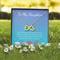 Infinity Necklace For Your Daughter 14k White Gold or 18k Yellow Gold Finish