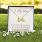 Necklace for Mom Personalized Gift. Infinity Hearts White Gold Or Yellow Gold Finish
