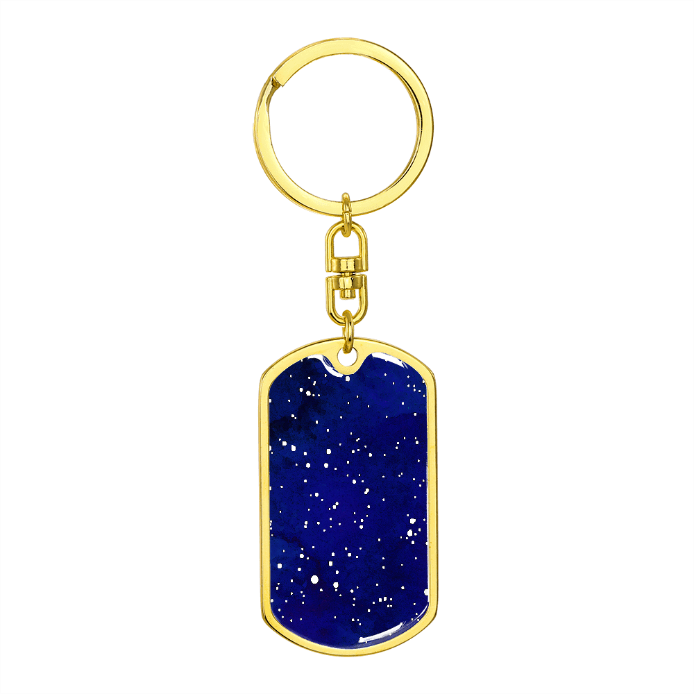 Personalized Star map Dog Tag Keychain Optional Engraving