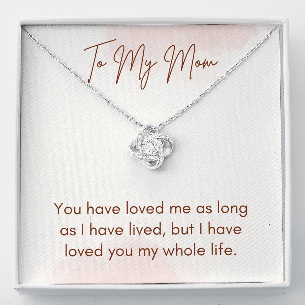 Love Knot Necklace Personalized Gif For Mom