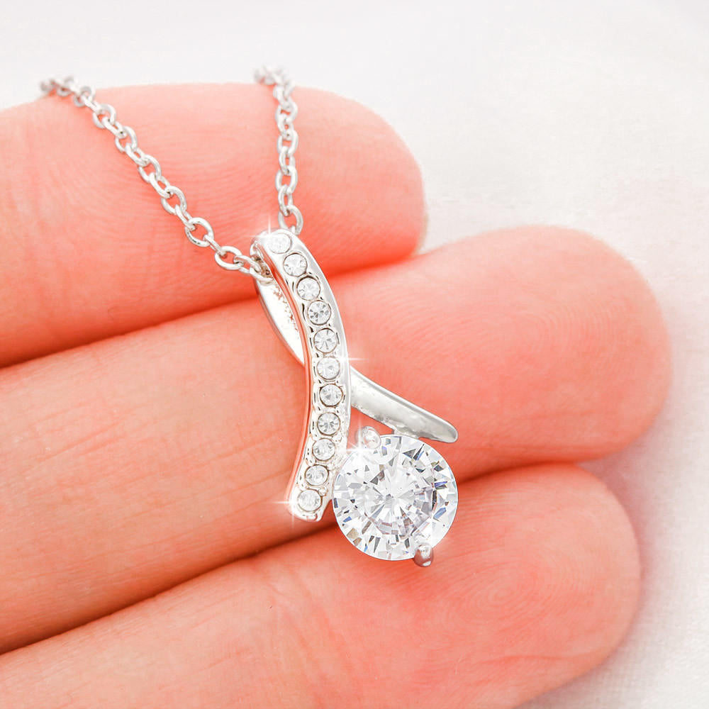 Beautiful 14K White Gold Necklace Perfect Baby Gift For New Mother